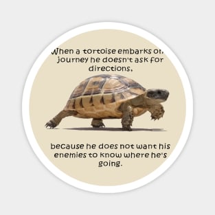 When A Tortoise Embarks On A Journey African Proverb Magnet